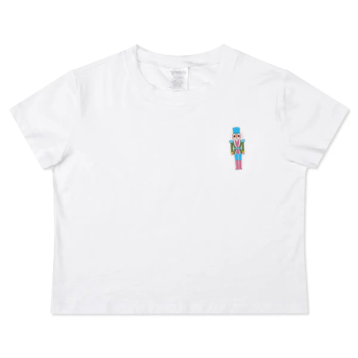 Iscream white Sweet Nutcracker T-Shirt with colorful embroidered nutcracker on the chest