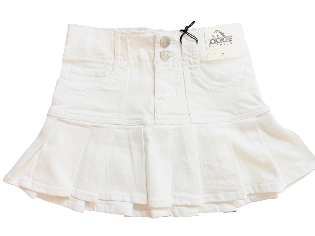 Jordache White Denim Pleated Skirt - Everything But The PrincessJordache