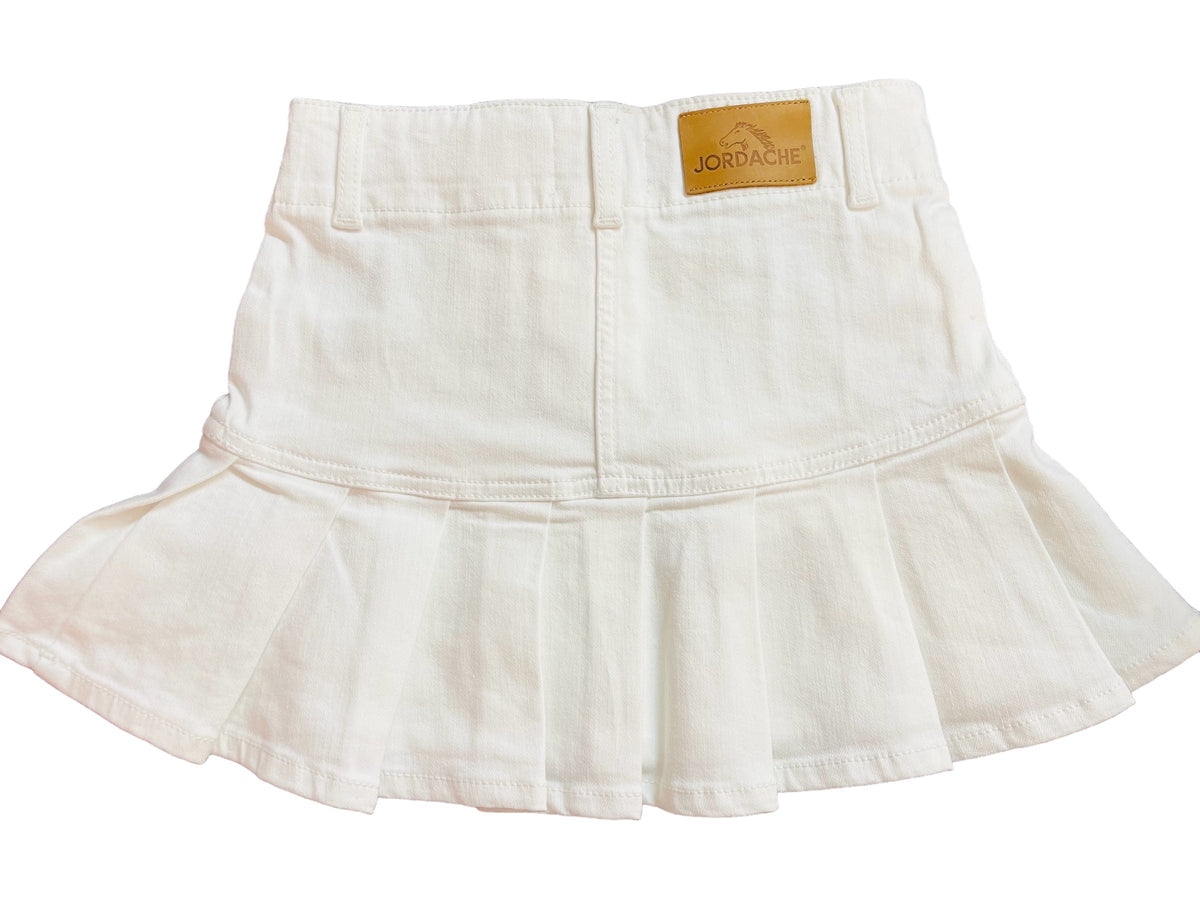 Jordache White Denim Pleated Skirt - Everything But The PrincessJordache