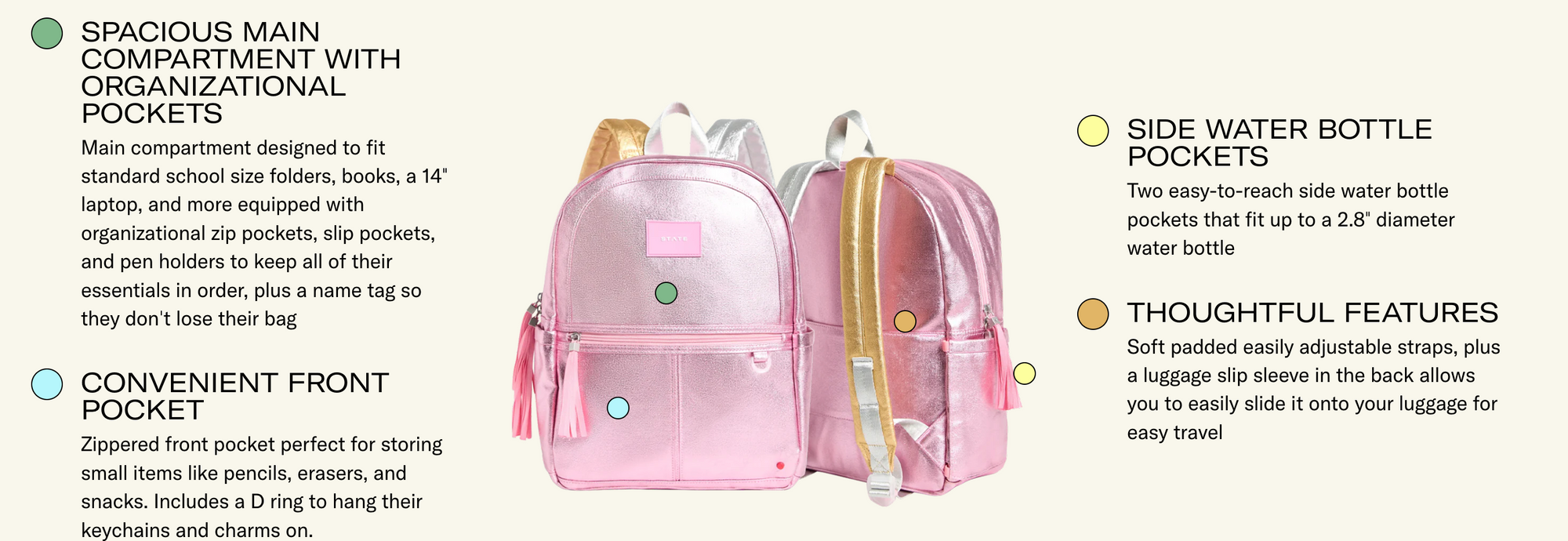 State Bags Kane Kids 15" Backpack - 3D Butterfly