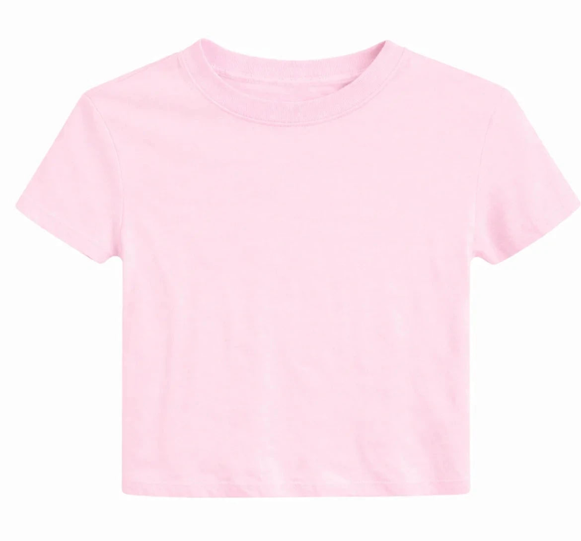 KatieJ NYC Fearless Tee in baby pink for tween girls