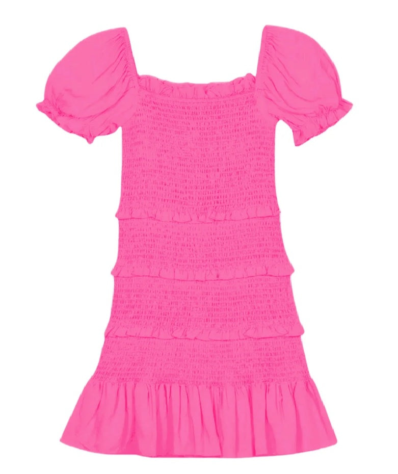 KatieJ NYC Laila Dress - Neon Pink