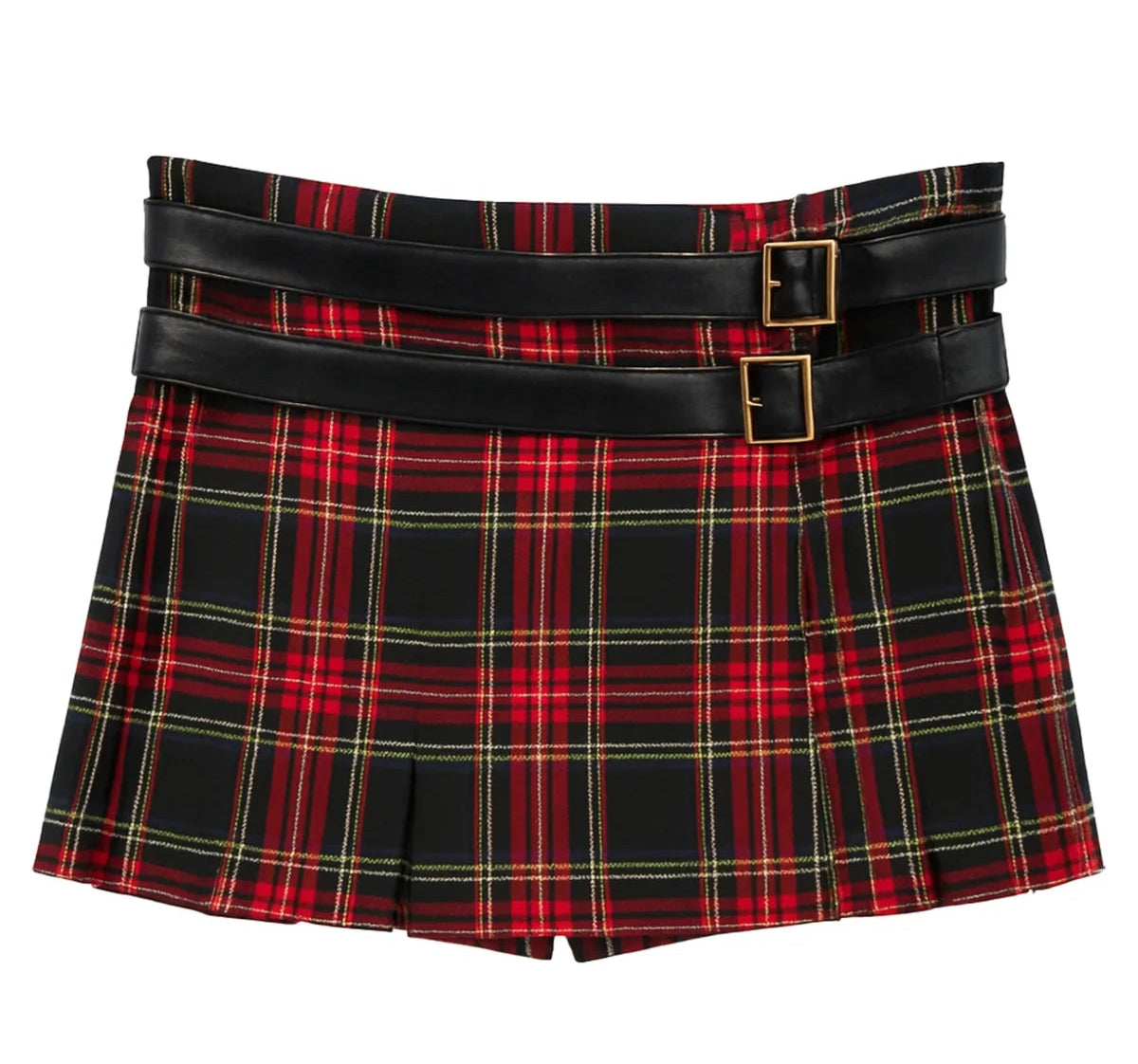 KatieJ NYC Axel Skirt in Red Tartan for tween girls - front