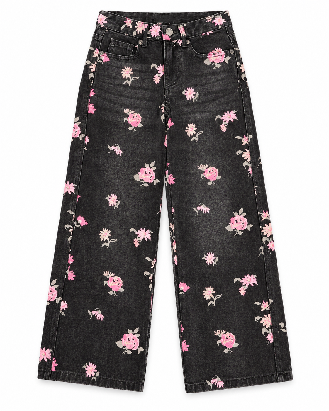 KatieJ NYC Chicago Jeans in Cozy Mauve Floral for tween girls