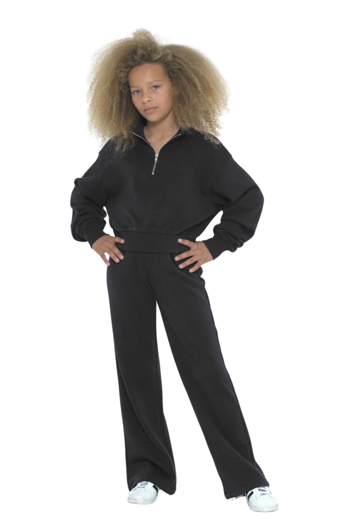 KatieJ NYC Dylan Wideleg Sweatpant - Black - Everything But The PrincessKatieJ NYC