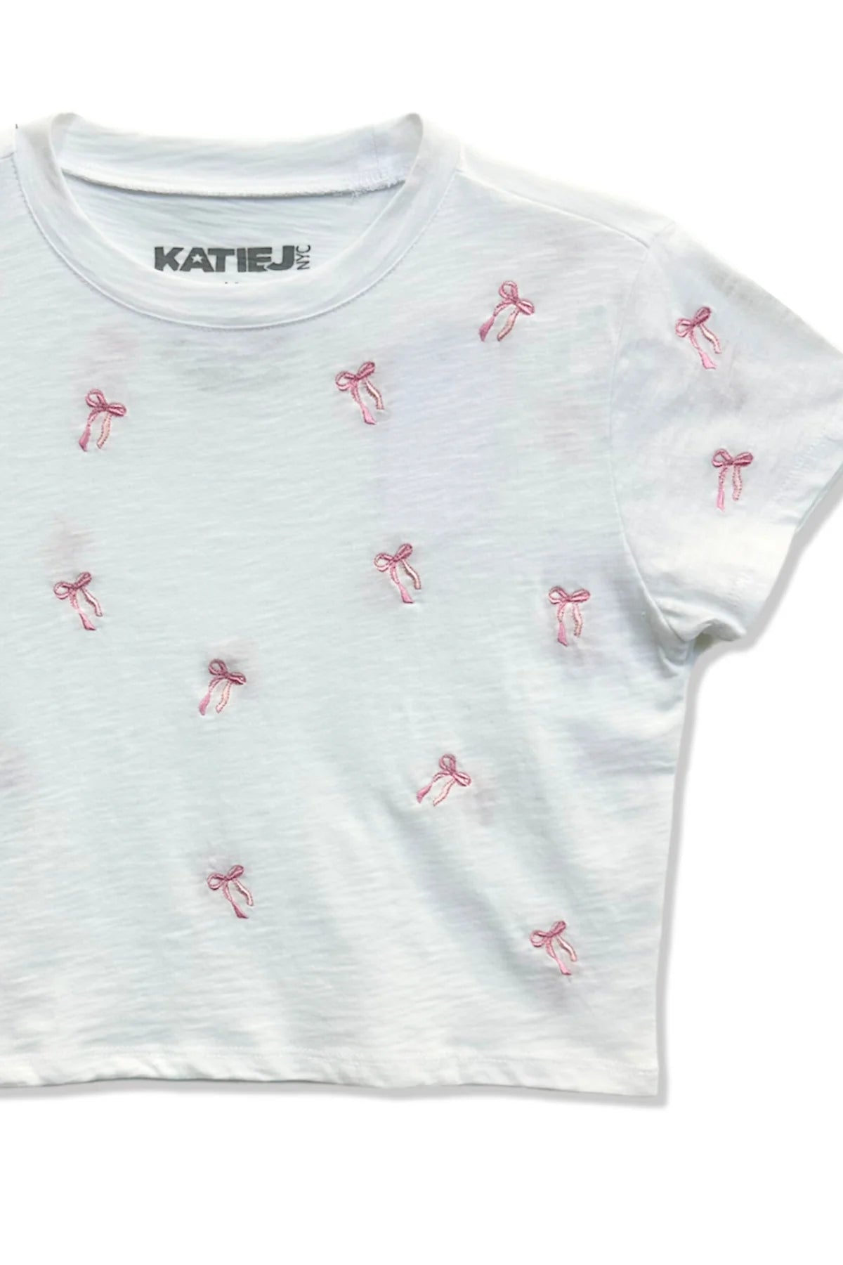 KatieJ NYC Fearless Tee - Embroidered Bows * Preorder* - Everything But The PrincessKatieJ NYC