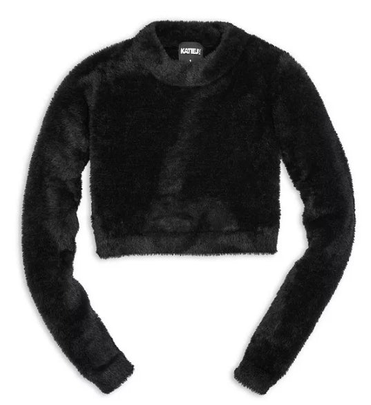 KatieJ NYC Super Soft Crop Mara Sweater - Black - Everything But The PrincessKatieJ NYC