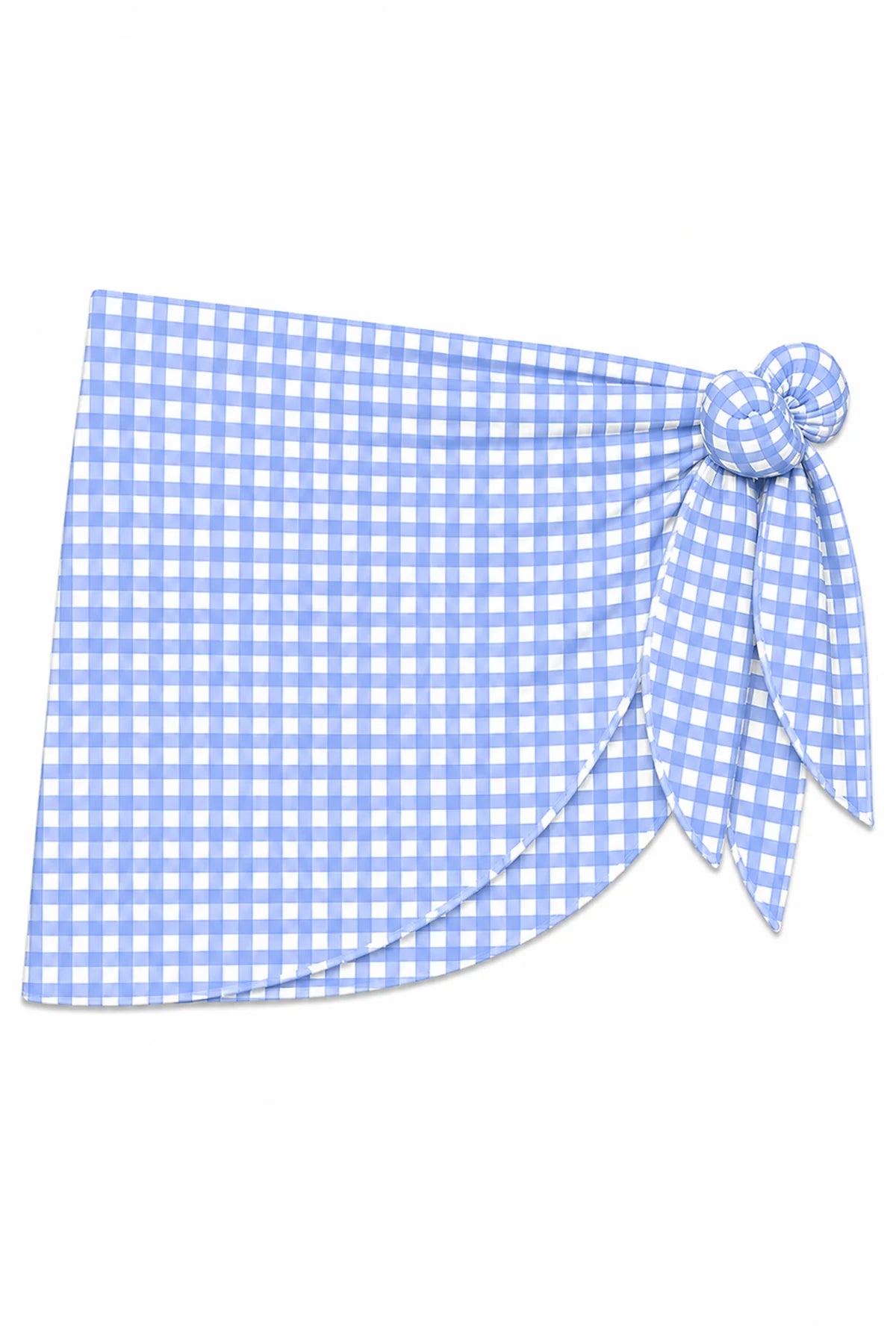 KatieJ NYC Tween Coral Gingham Sarong in Blue