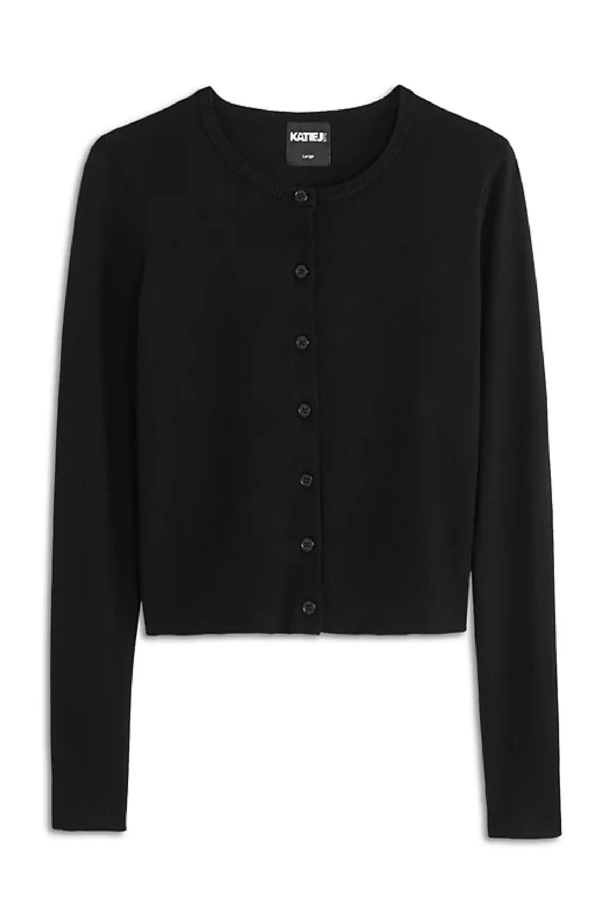 KatieJ NYC Tween Jessie Cardigan in black with button front