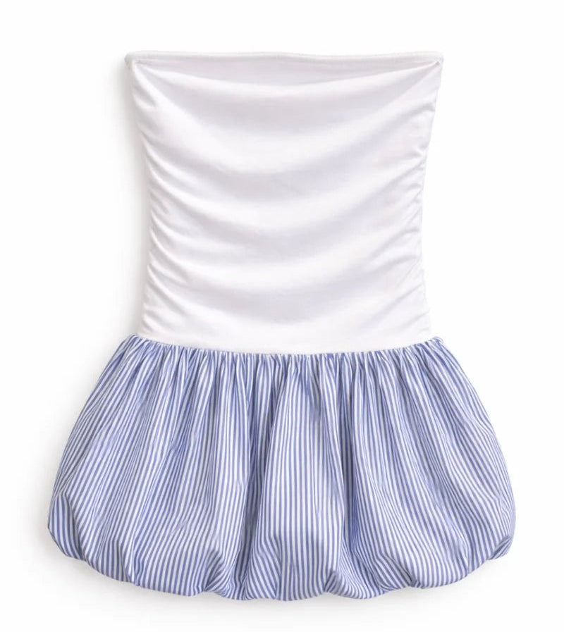 Strapless boutique mini dress for tween girls