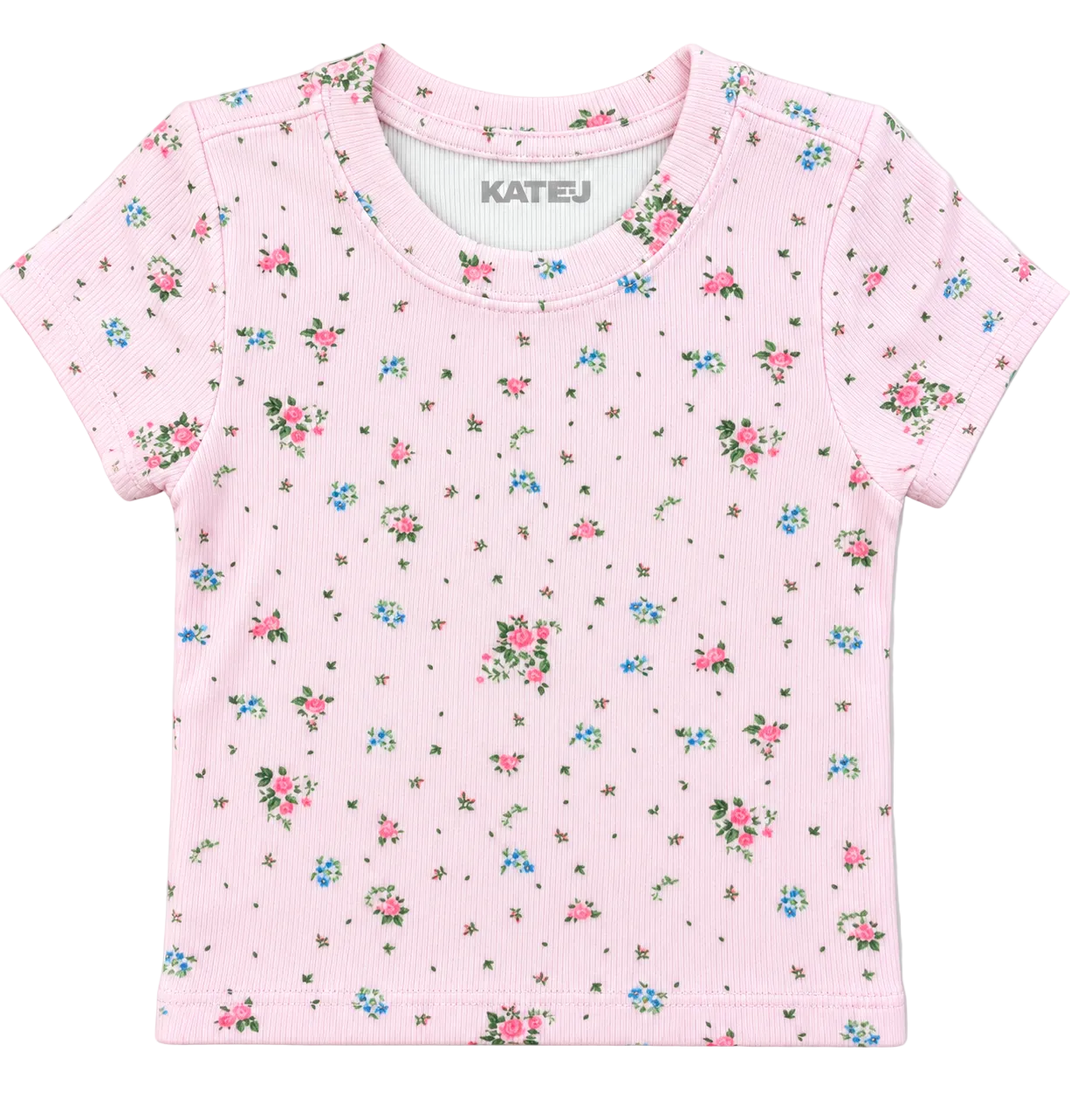 KatieJ NYC Tween Livi 2.0 Tee - Baby Pink Floral