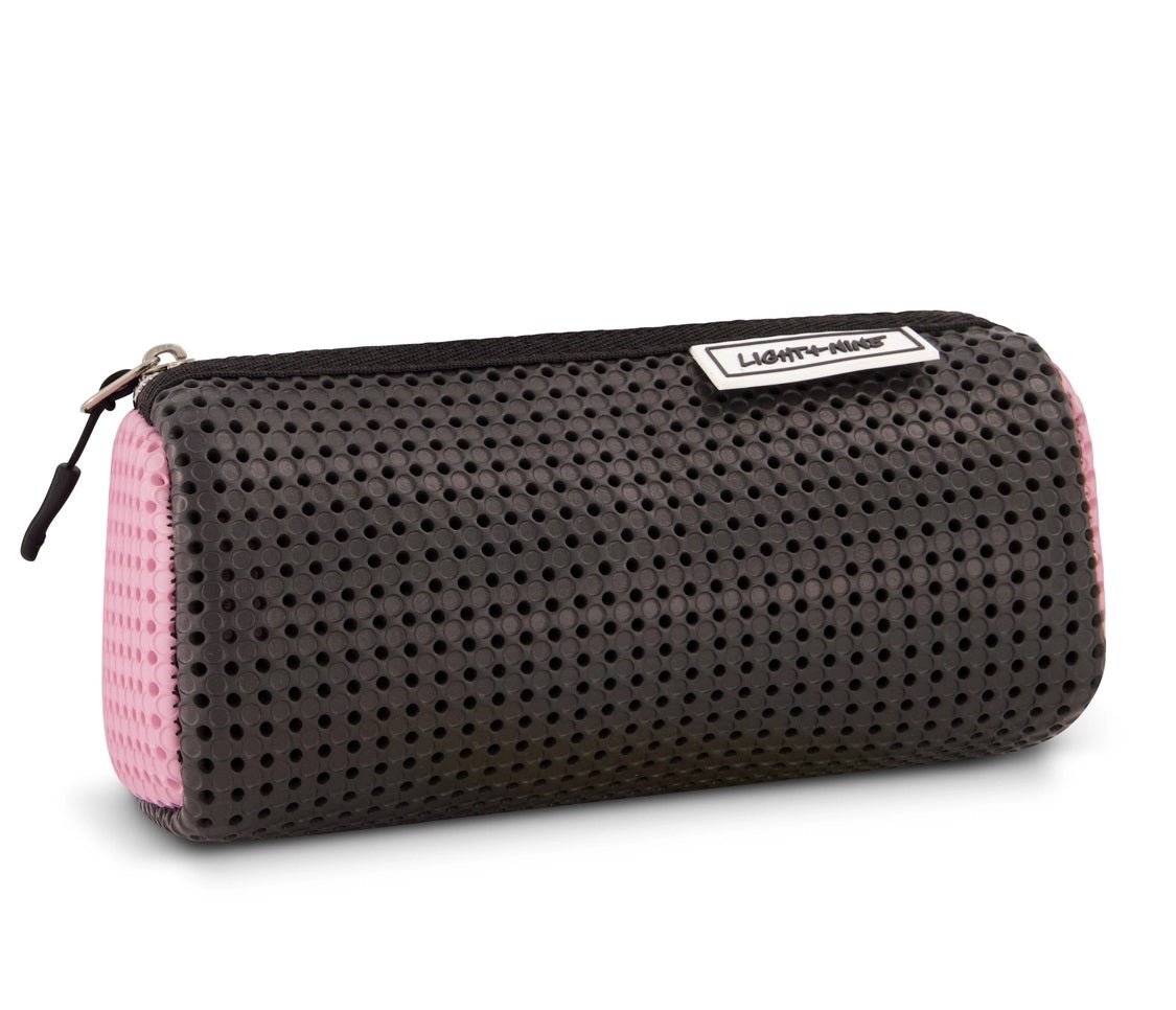 Light + Nine Black/Pink Round Pencil Pouch - Everything But The PrincessLight+ Nine