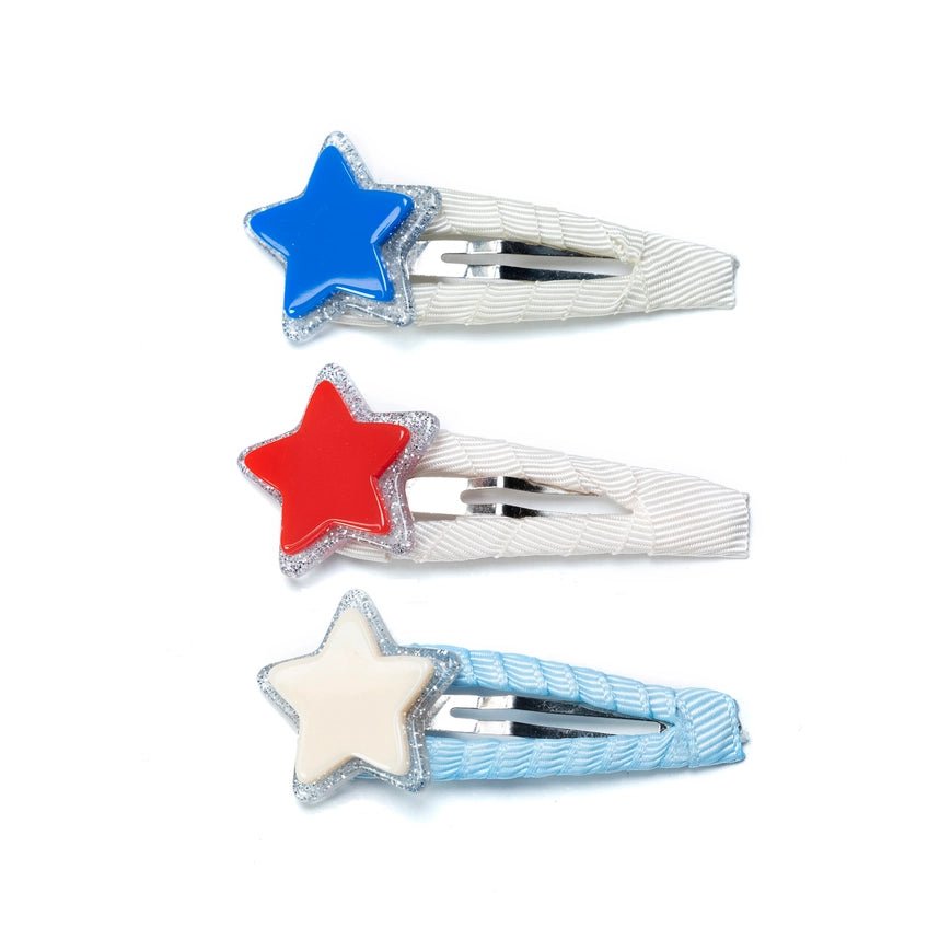 Lilies &amp; Roses Americana Star Hair Clips - Set of 3 - Everything But The PrincessLilies &amp; Roses NY