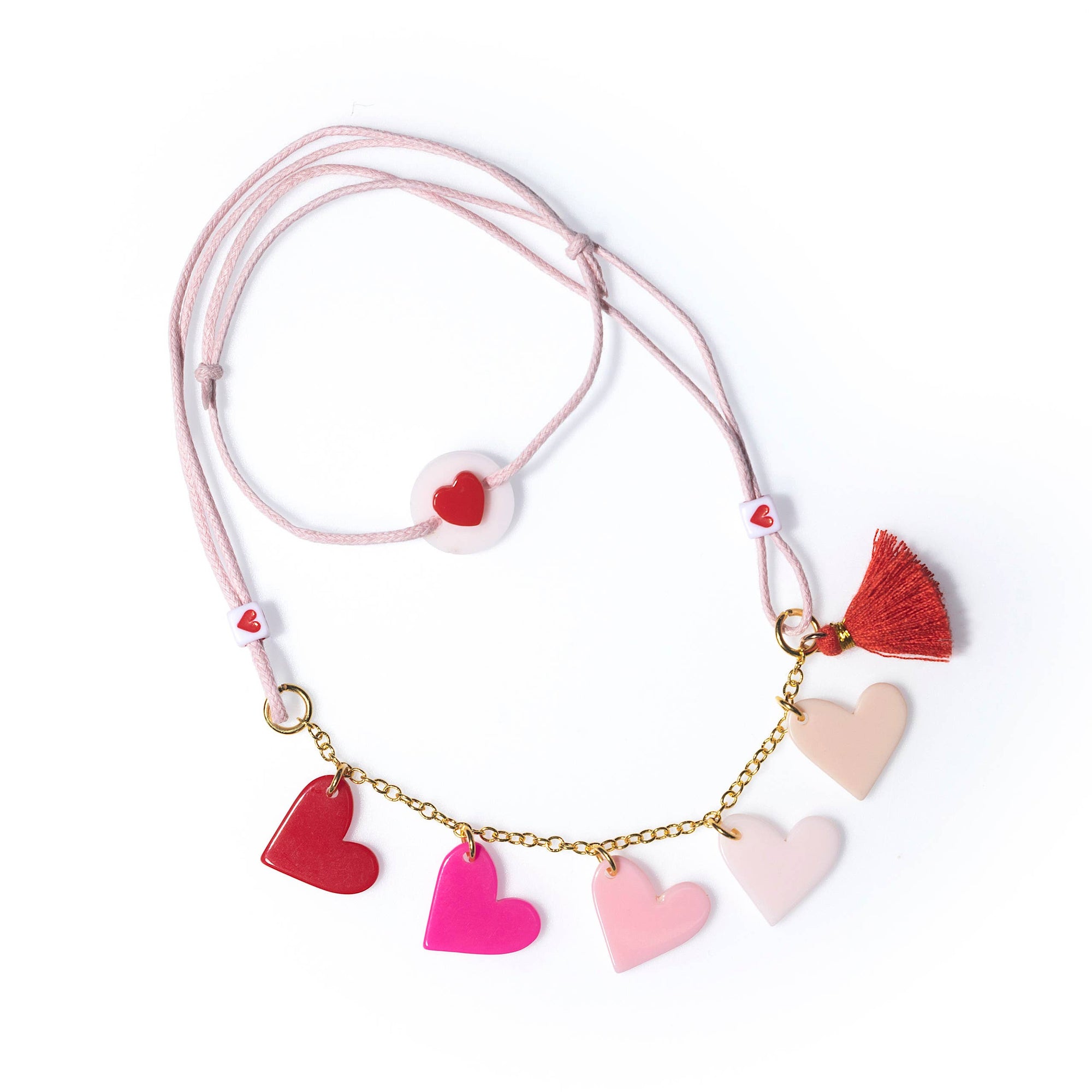 Lilies & Roses NY Multi Heart Pink Shades Necklace - Everything But The PrincessLilies & Roses NY