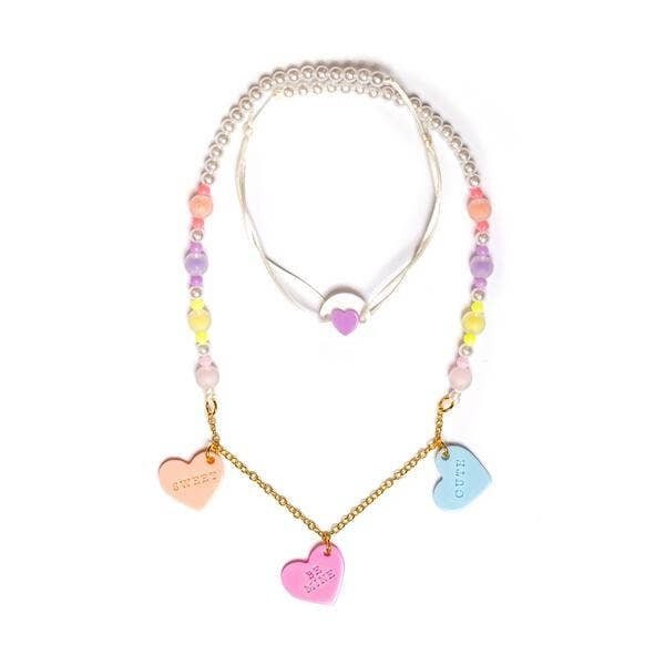 Lilies &amp; Roses NY Pastel Conversation Hearts Necklace - Everything But The PrincessLilies &amp; Roses NY