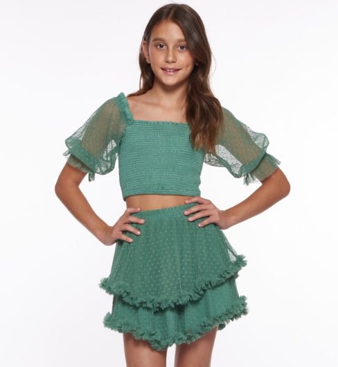 Little Peixoto 2pc Dani Skirt Set- Eucalyptus 6/8 - Everything But The PrincessLittle Peixoto