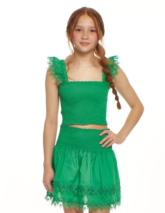 Little Peixoto 2pc Mariel Skirt Set- Kelly Green - Everything But The PrincessLittle Peixoto
