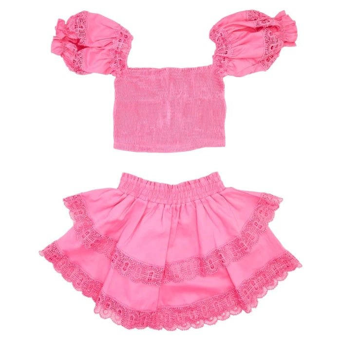 Little Peixoto 2pc Simone Skirt Set- Peony Pink - Everything But The PrincessLittle Peixoto