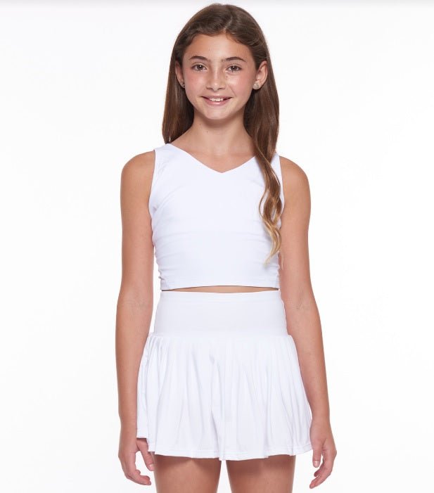 Little Peixoto Lily White Pleated Tennis Skirt- Built In Shorts - Everything But The PrincessLittle Peixoto