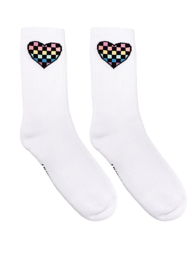 Living Royal Crew Socks - Checkered Heart - Everything But The Princessliving royal