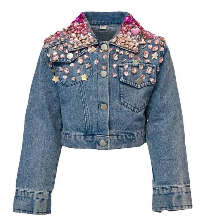 Lola And The Boys Sparkle Queen Gem Denim Jacket - Everything But The PrincessLola And The Boys