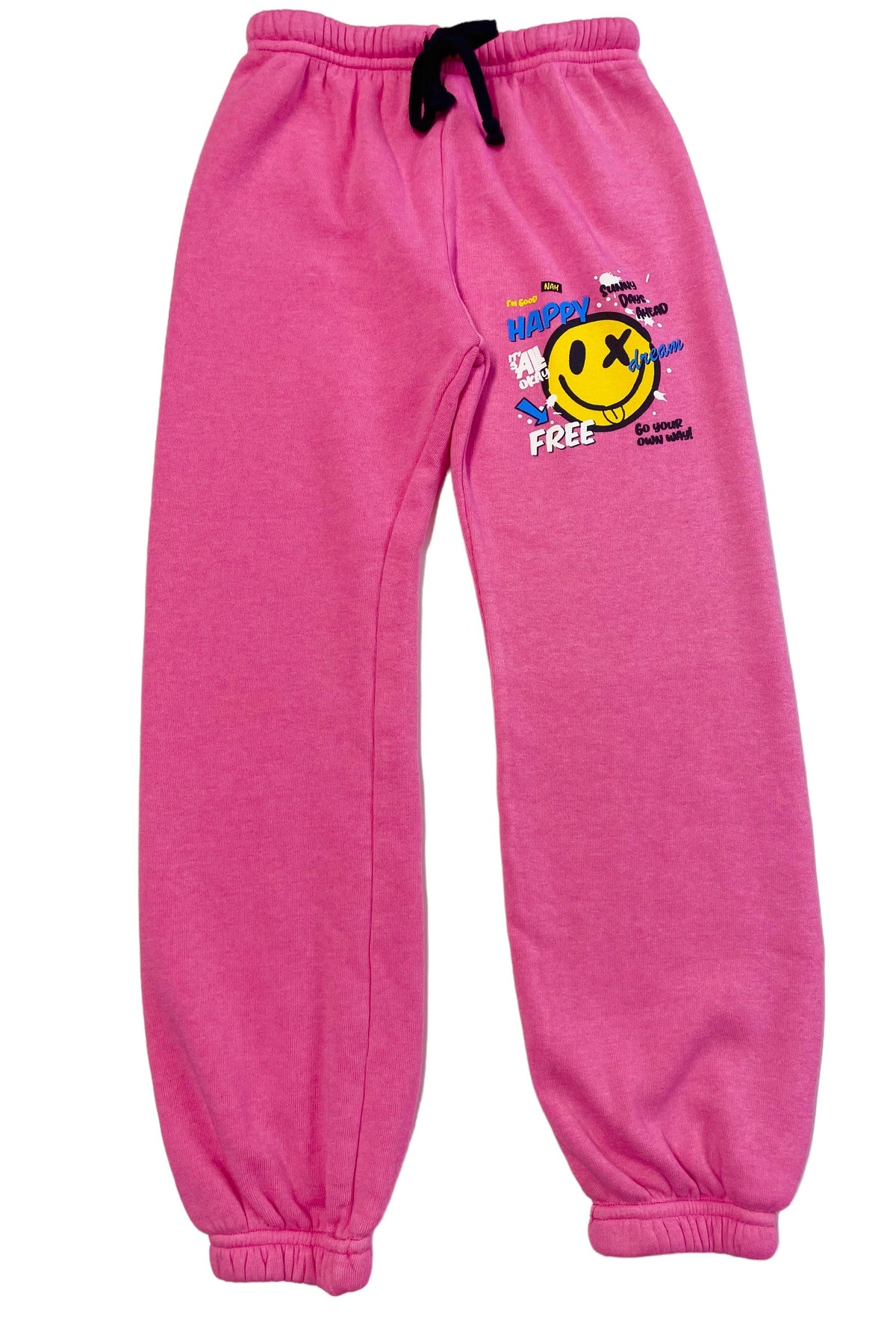 Love Junkie Happy Days Sweatpant- Pink - Everything But The PrincessLove Junkie