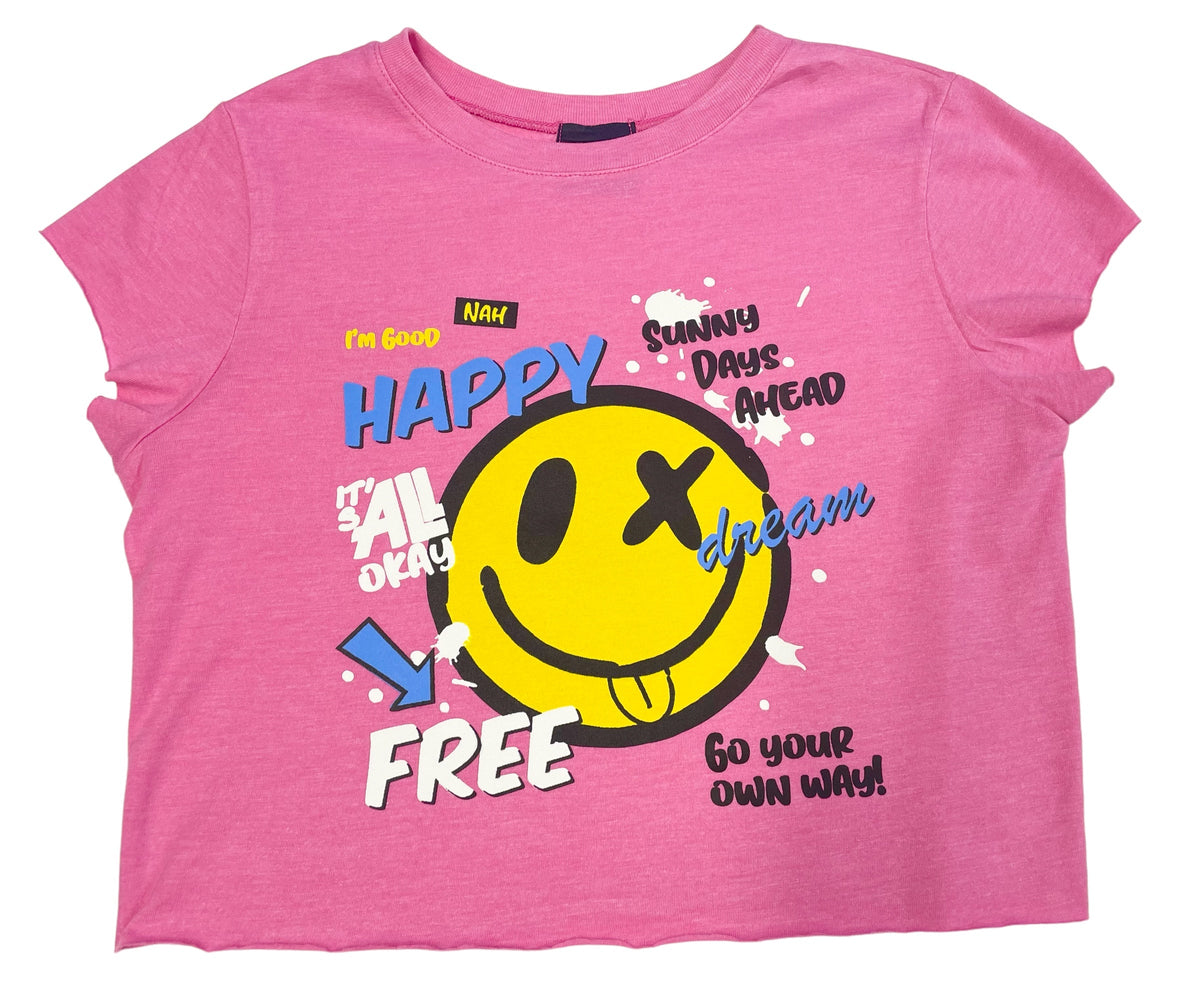 Love Junkie Happy Days Tee - Pink - Everything But The PrincessLove Junkie