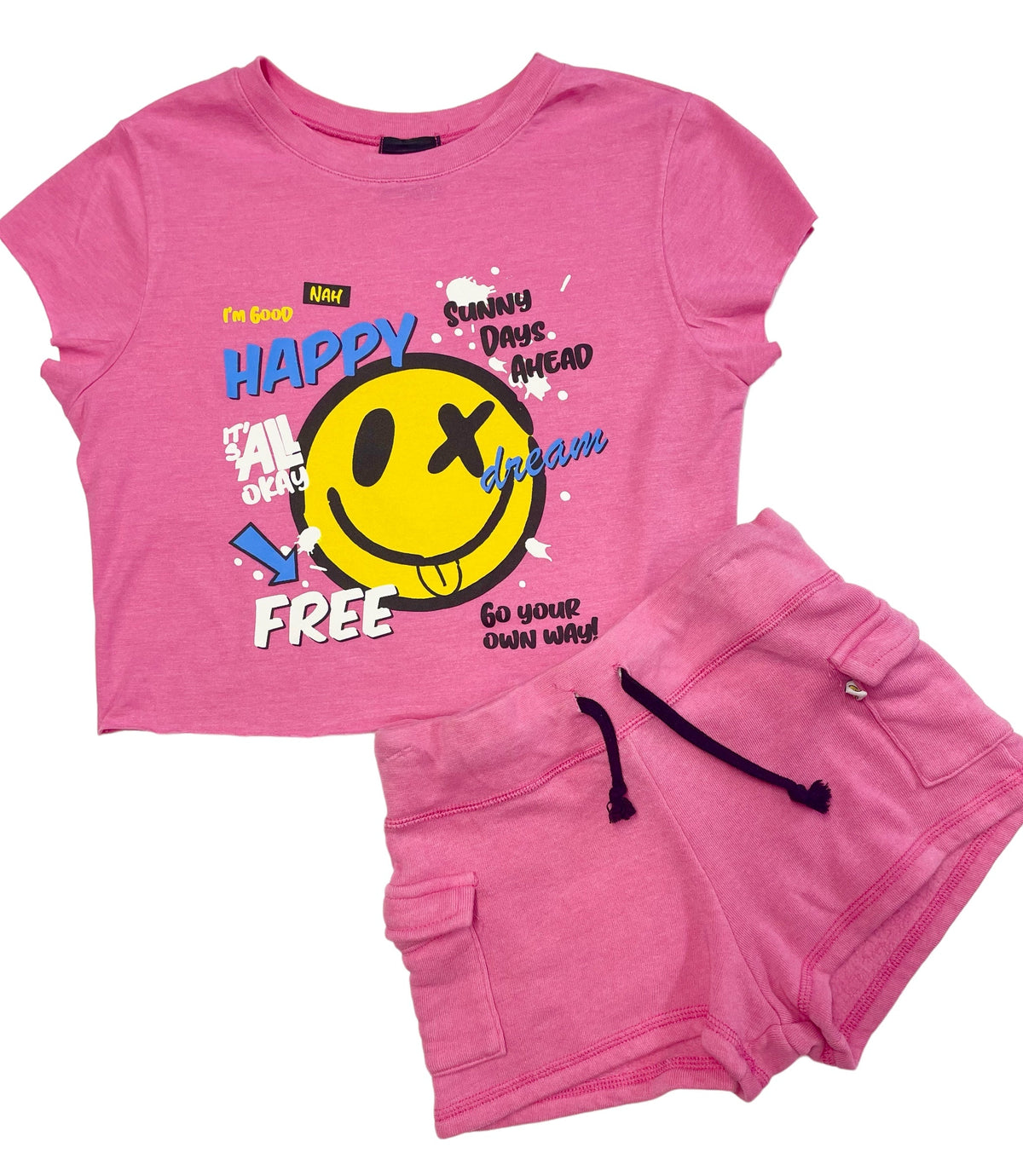 Love Junkie Happy Days Tee - Pink - Everything But The PrincessLove Junkie