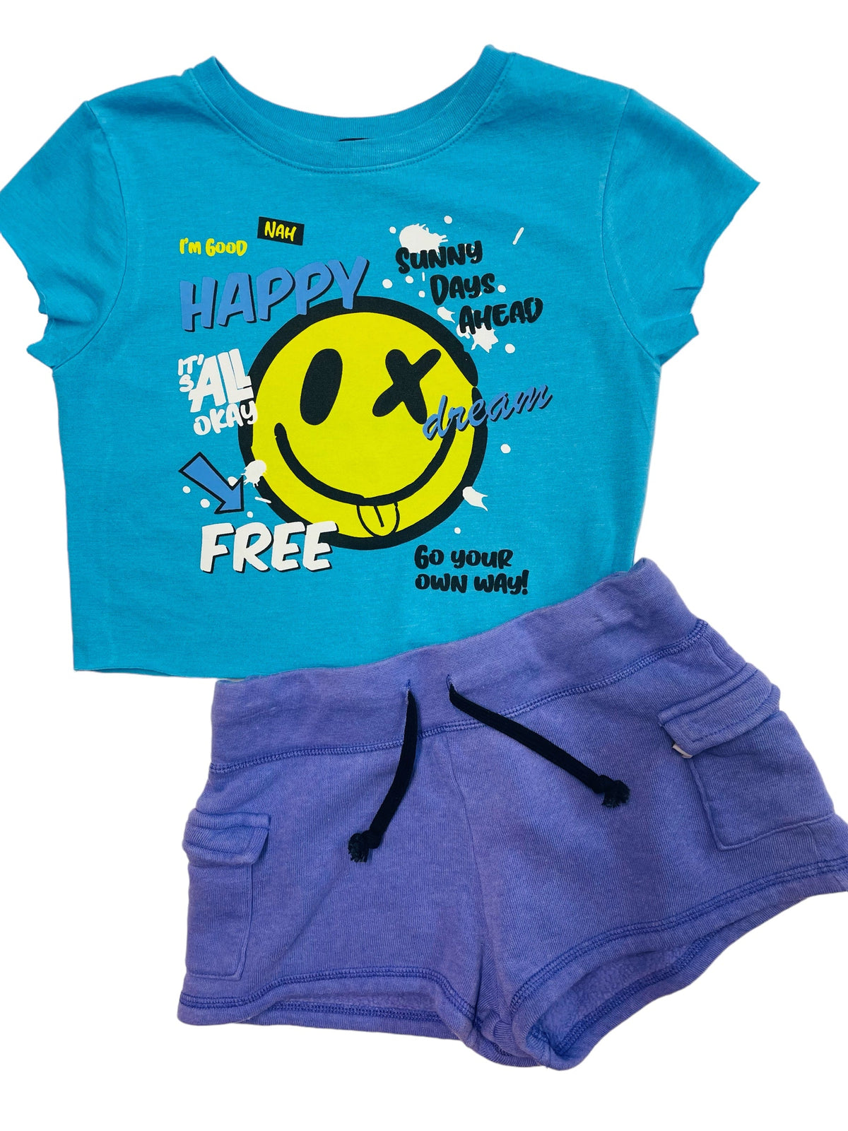 Love Junkie Happy Days Tee - Turquoise - Everything But The PrincessLove Junkie