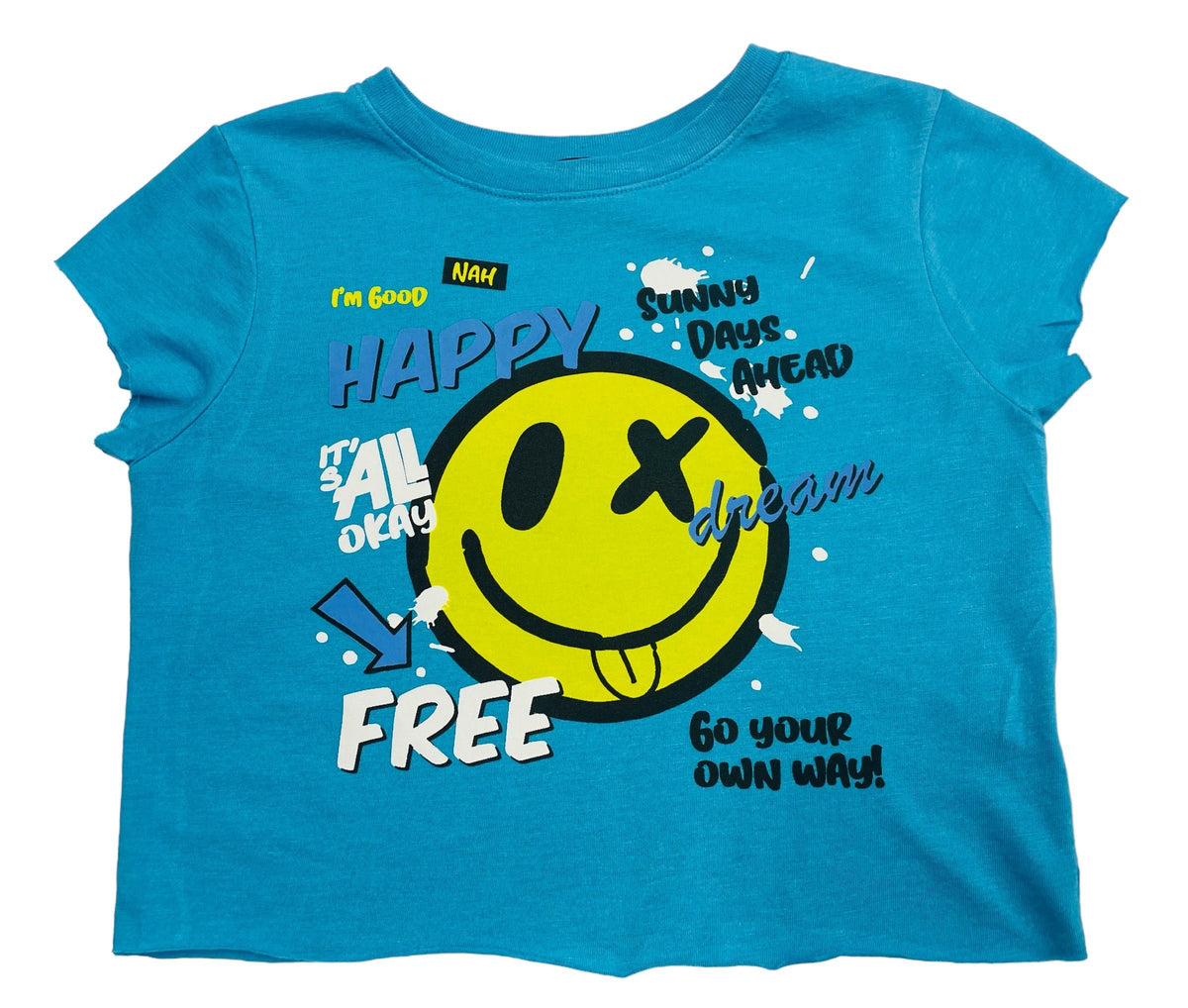 Love Junkie Happy Days Tee - Turquoise - Everything But The PrincessLove Junkie