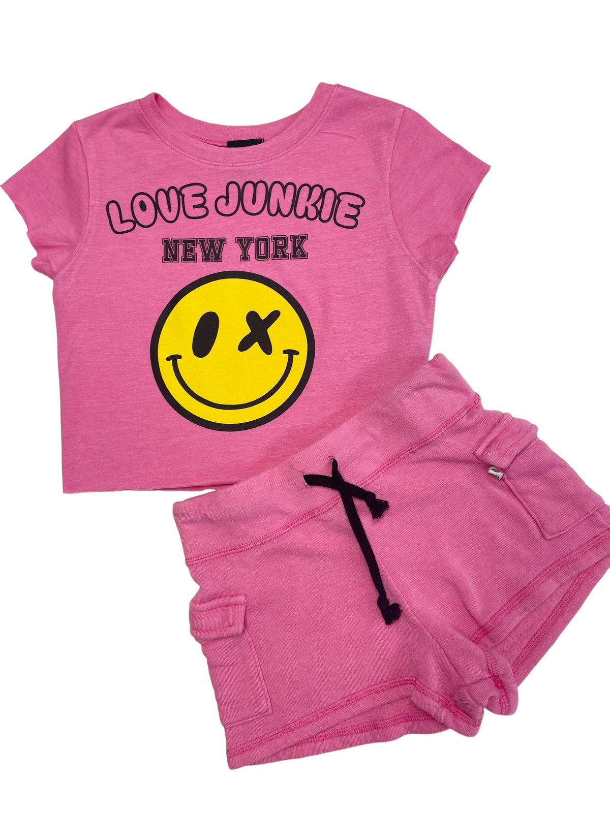 Love Junkie Knit Cargo Shorts - Pink - Everything But The PrincessLove Junkie