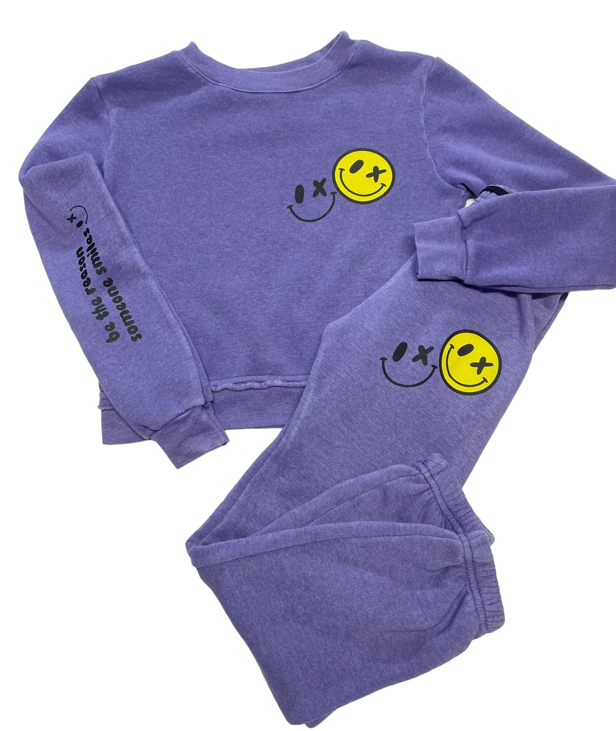 Love Junkie Smiles Crewneck Sweatshirt - Grape * 4 - 14 * - Everything But The PrincessLove Junkie