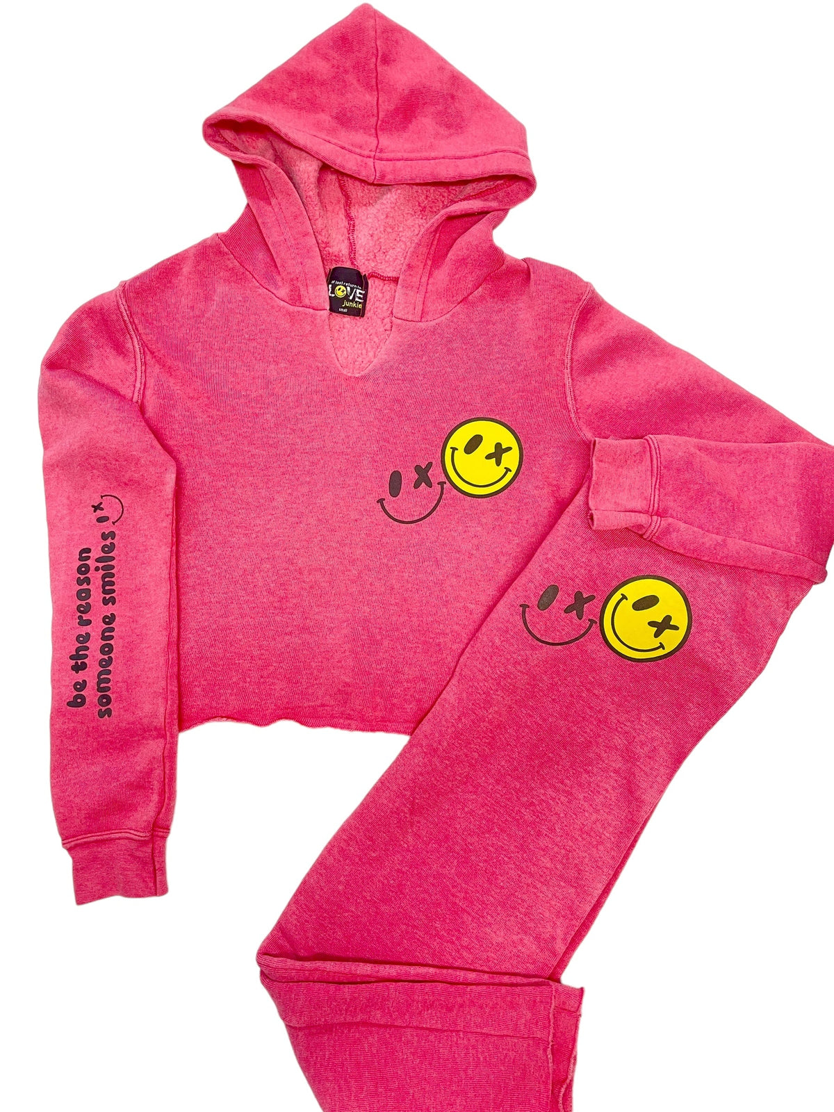 Love Junkie Smiles Hooded Sweatshirt - Punch * 4 - 14 * - Everything But The PrincessLove Junkie