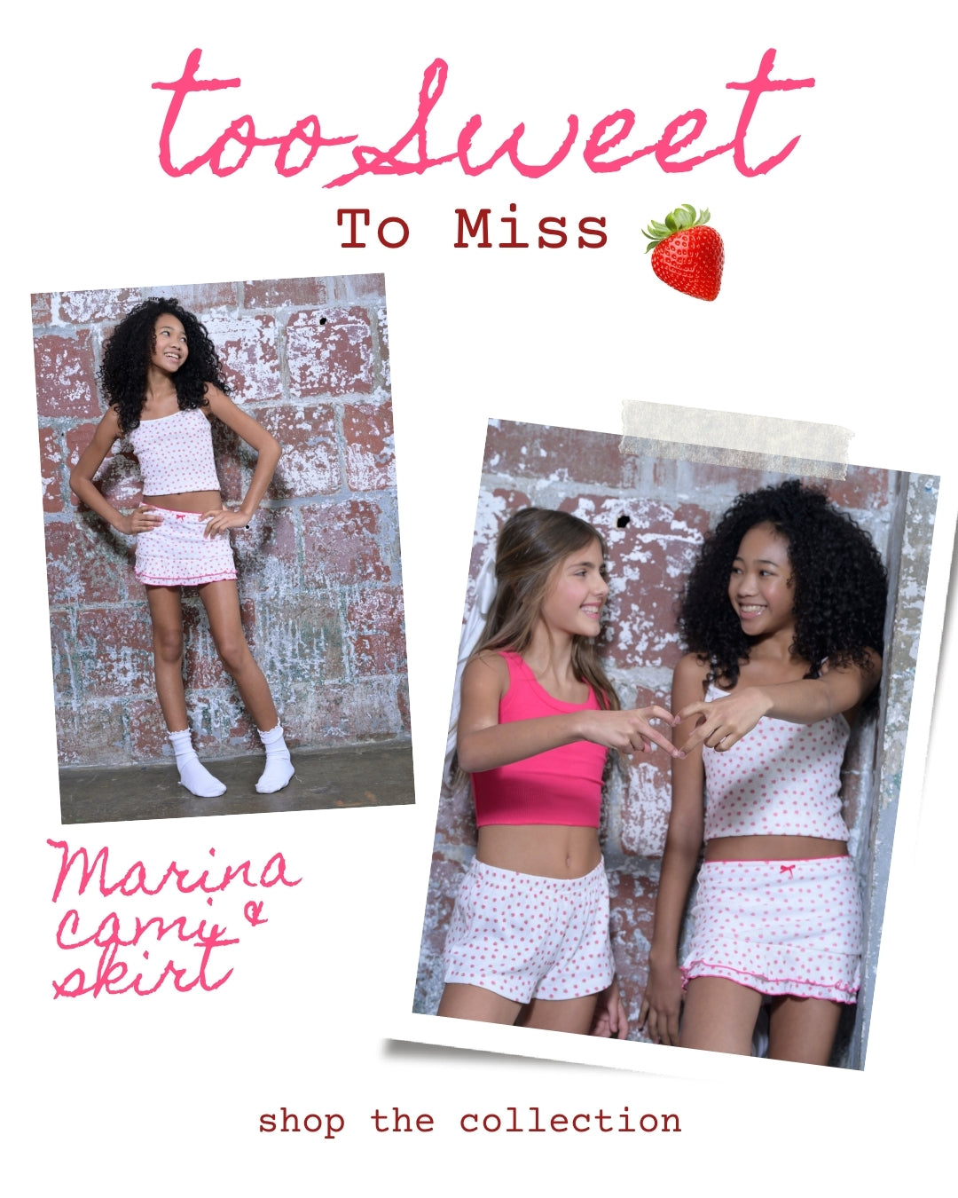 Marina Knit Longe Skirt- Strawberry