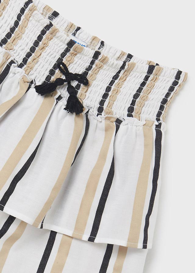 Mayoral Tween Tan &amp; Black Striped Skirt- Size 14 - Everything But The PrincessMayoral