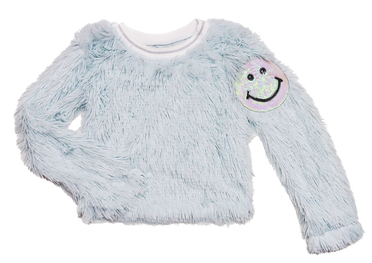 MIA New York Baby Blue Sequin Smile Sweater - Everything But The PrincessMia New York