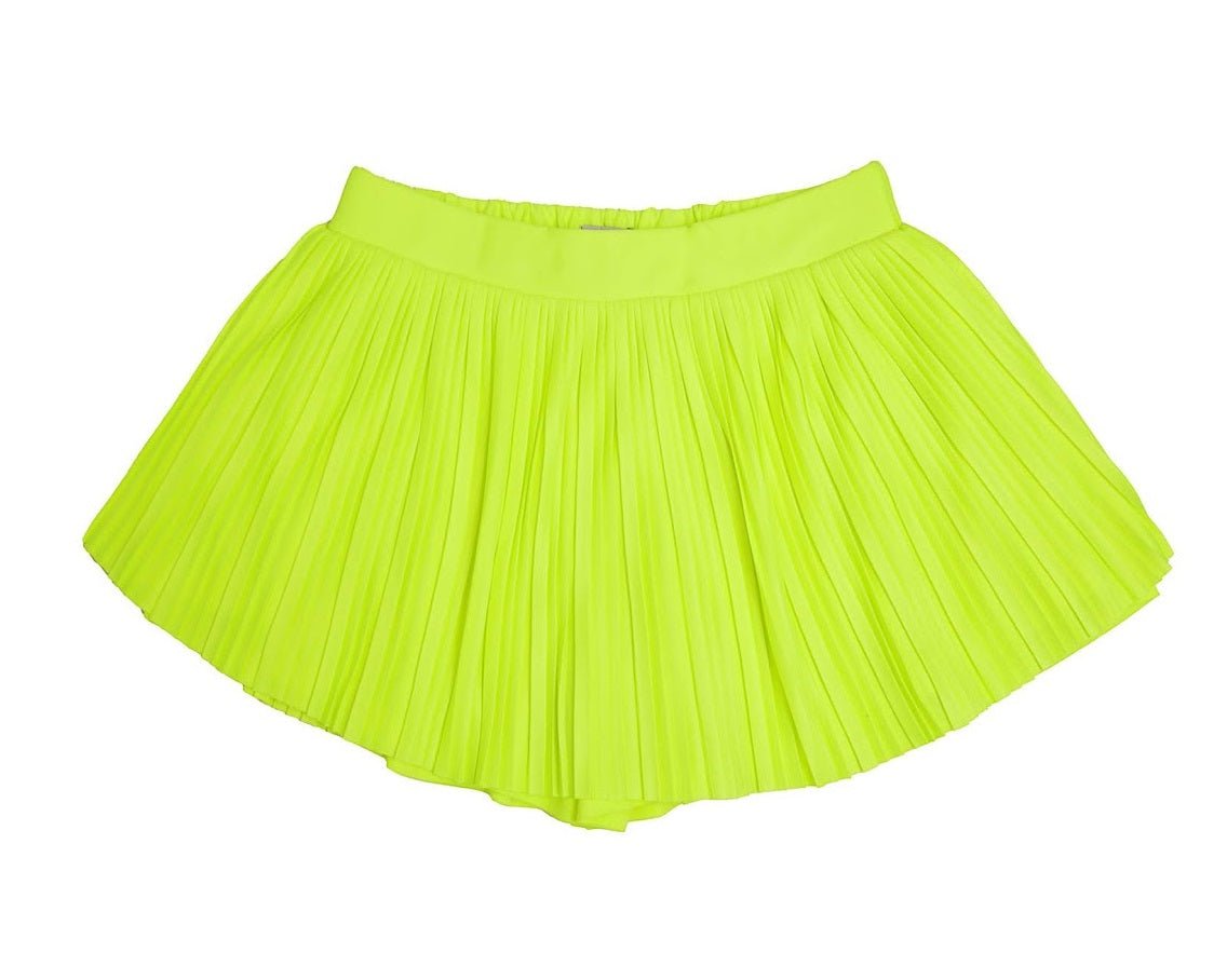 Mia New York Neon Yellow Pleated Tennis Skort - Everything But The PrincessMia New York