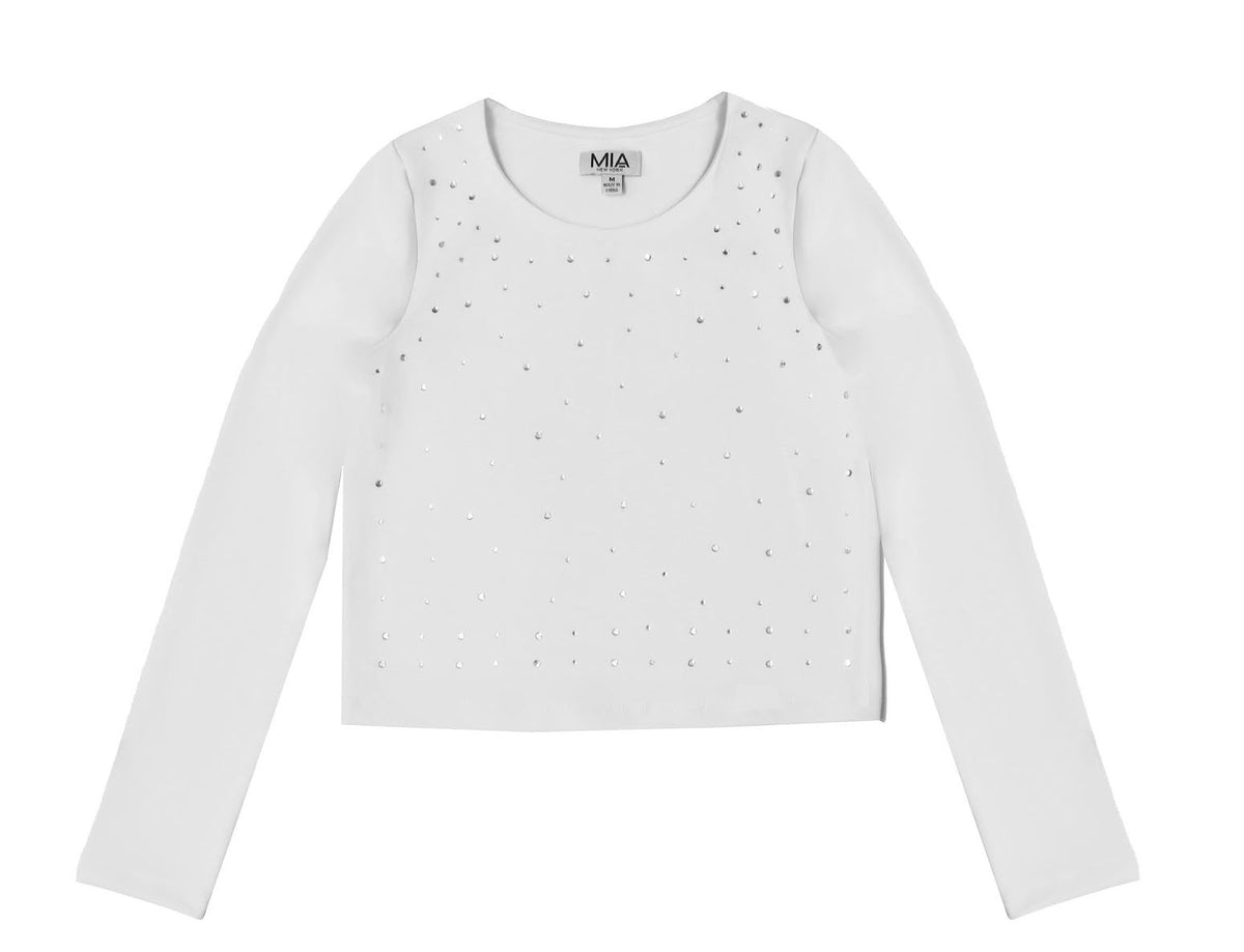 MIA New York Sequin Sprinkled Glam Top - White - Everything But The PrincessMia New York