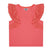 Mia New York Coral Flutter Sleeve Top