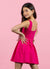 Miss Behave Betty Square Neck Pleated Dress - Hot Pink - Everything But The PrincessMiss Behave