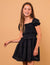 Miss Behave Girls Berkley Puff Sleeve Smocked Ruffle Dress - Black - Everything But The PrincessMiss Behave