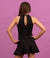 Miss Behave Girls Harriet High Neck Keyhole Back Dress - Black - Everything But The PrincessMiss Behave