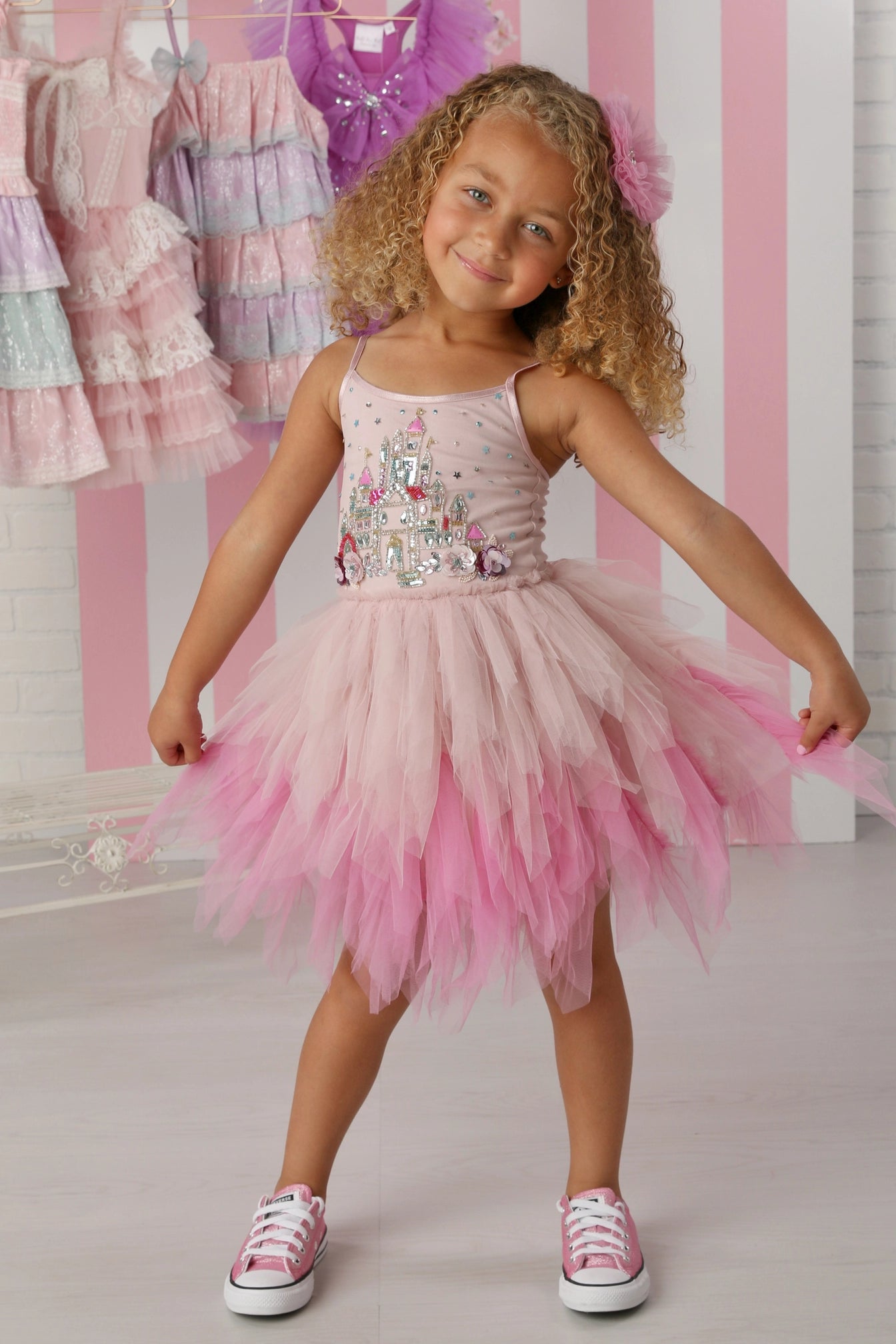 Ooh La La Couture Pink Ombre Castle Princess Tutu Dress for Girls 8 Ooh La La Couture Pink Ombre Castle Princess Tutu Dress for Girls 8