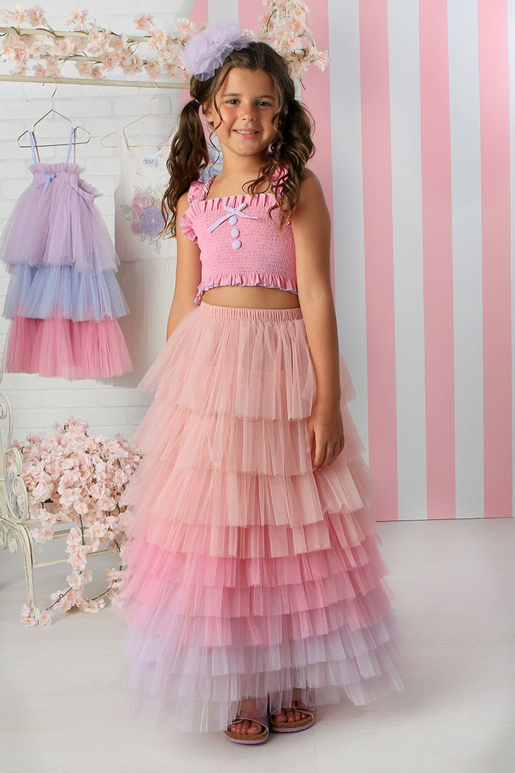 Ooh! La, La! Couture Gigi Ruffle Top Skirt Set-Pink Ombre - Everything But The PrincessOoh! La, La! Couture