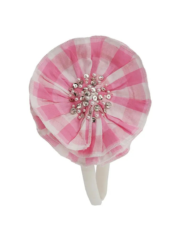 Ooh! La, La! Couture Headband- Pink Gingham - Everything But The PrincessOoh! La, La! Couture