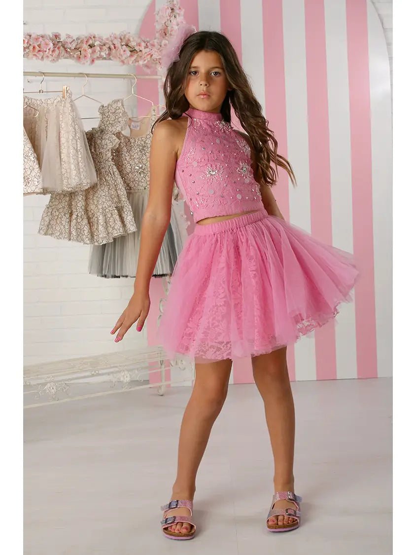 Ooh! La, La! Couture Kenna Skirt Set -Candy Pink - Everything But The PrincessOoh! La, La! Couture