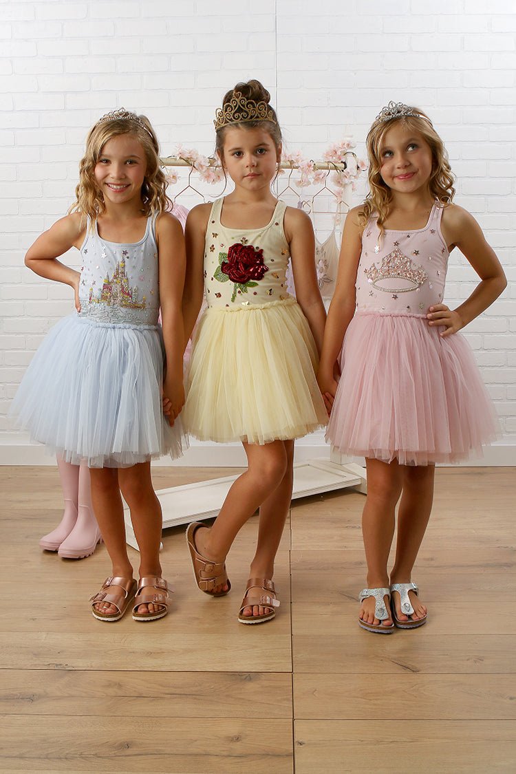 Ooh La La Couture Yellow Enchanted Rose Princess Tulle Dress for Girls 10 Ooh La La Couture Yellow Enchanted Rose Princess Tulle Dress for Girls 10