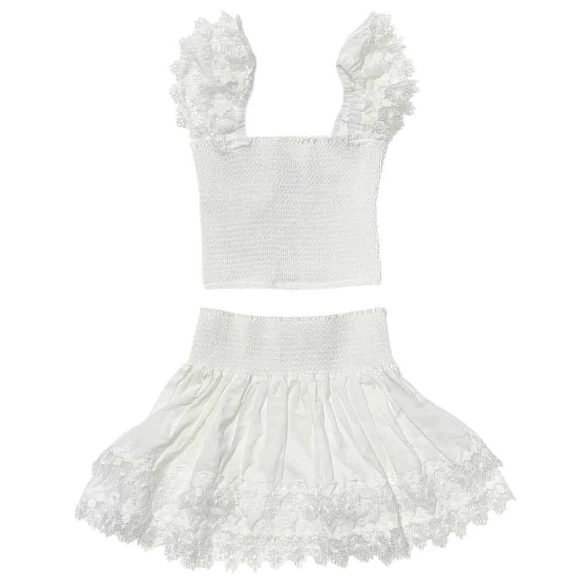 Little Peixoto 2pc Mariel Skirt Set- White