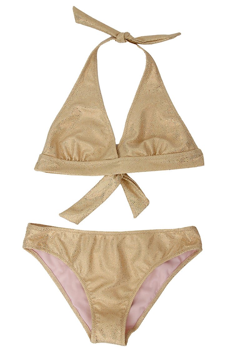 Piccoli Principi Febe 2pc Swimsuit - Gold Glitter - Everything But The PrincessPiccoli Principi