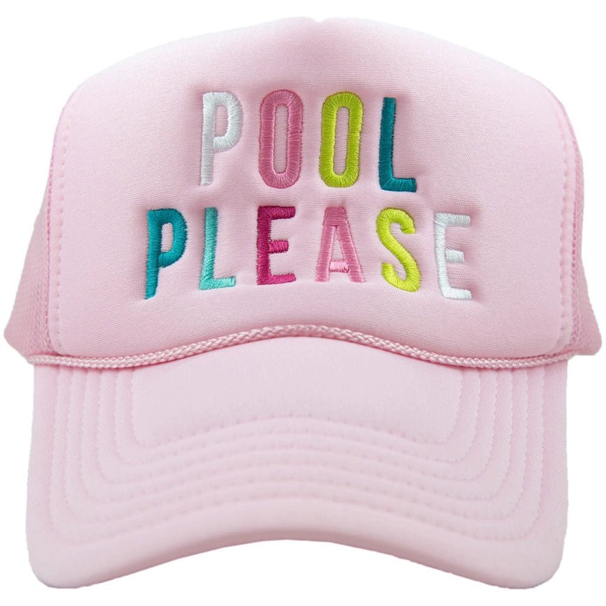Pool Please Pink Tween/Adult Trucker Hat - Everything But The PrincessKatydid